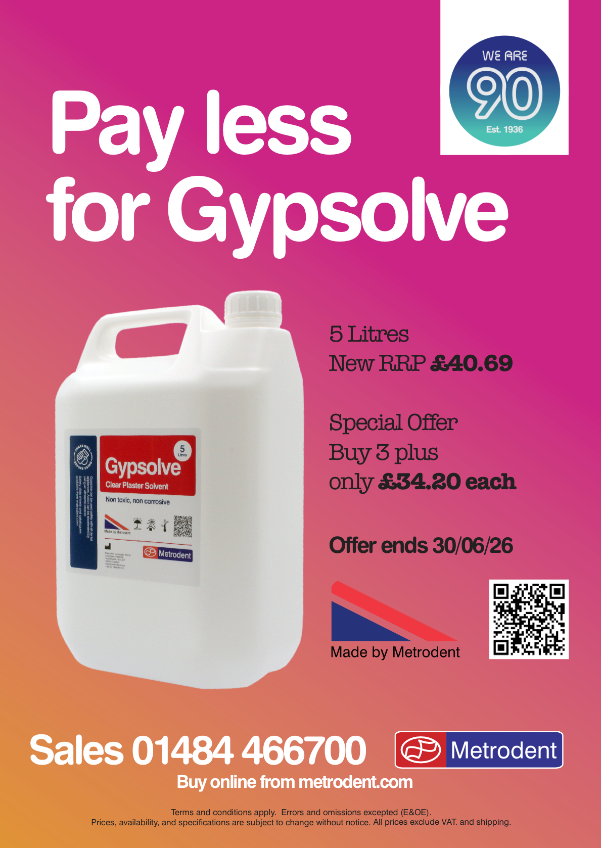 Metrodent - Gypsolve Cleaning solution