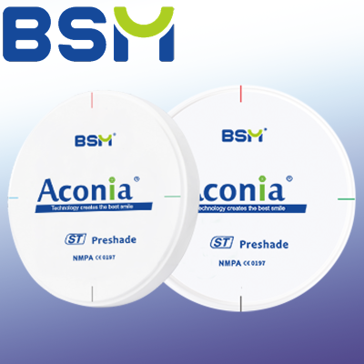 BSM ST- Preshade (1250 Mpa) Zirconia Discs 14/16/18/20mm