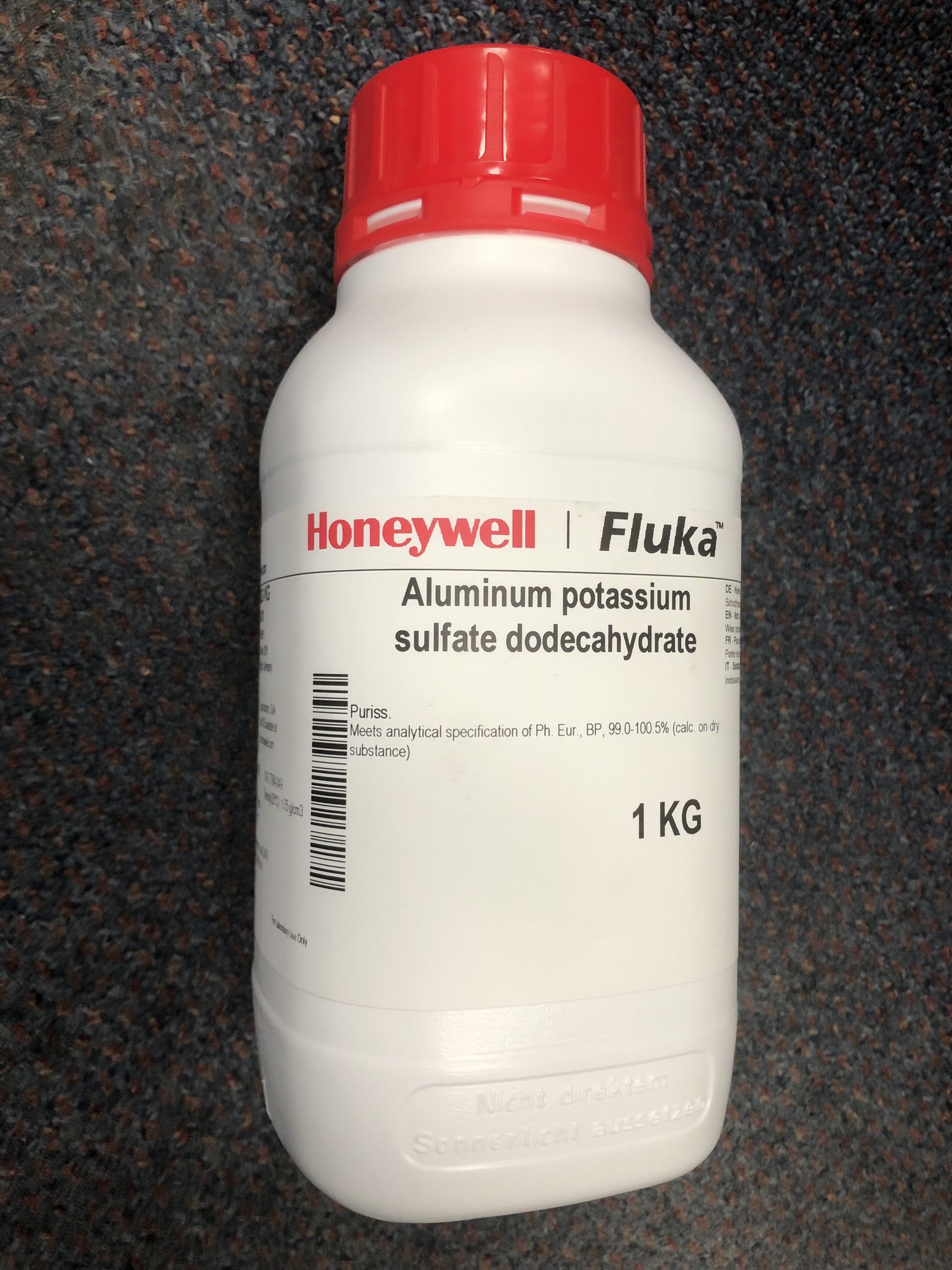 Honeywell Aluminium potassium sulfate dodecahydrate 1KG Metrodent