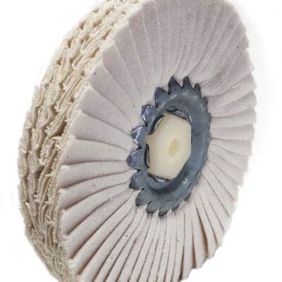 Pleated Calico Mop with plastic insert ø100mm