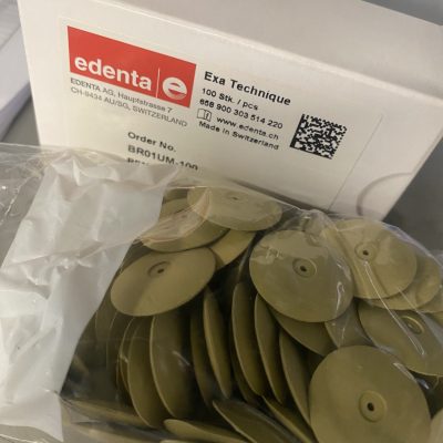 Edenta - Exa Technik unmounted Yellow BR01UM (BOX 100)